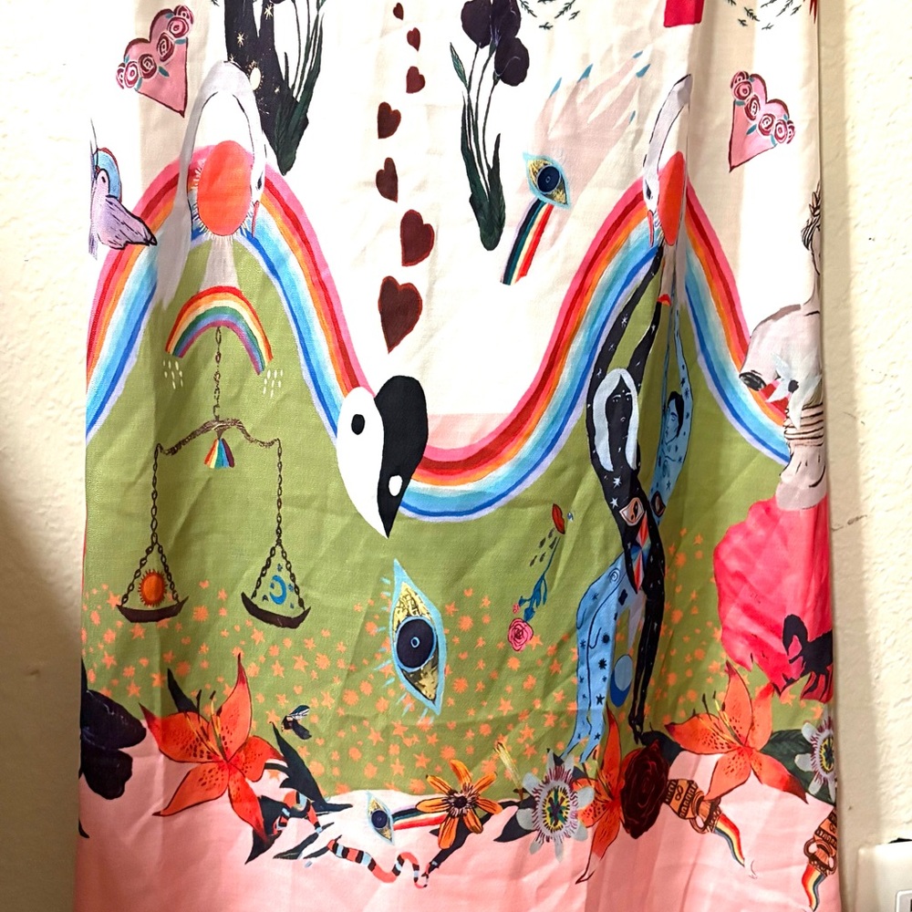 Floral Embroidered Dress with Straps - Picture 3 of 6